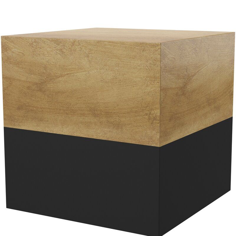 Norcross 16'' Tall Solid Wood Block End Table thumbnail 3