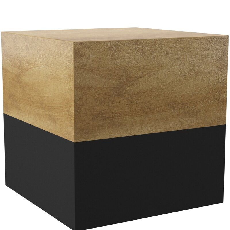 Norcross 16'' Tall Solid Wood Block End Table thumbnail 4