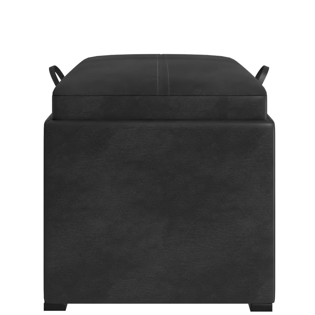 Black Hodnett Storage Ottoman thumbnail 2