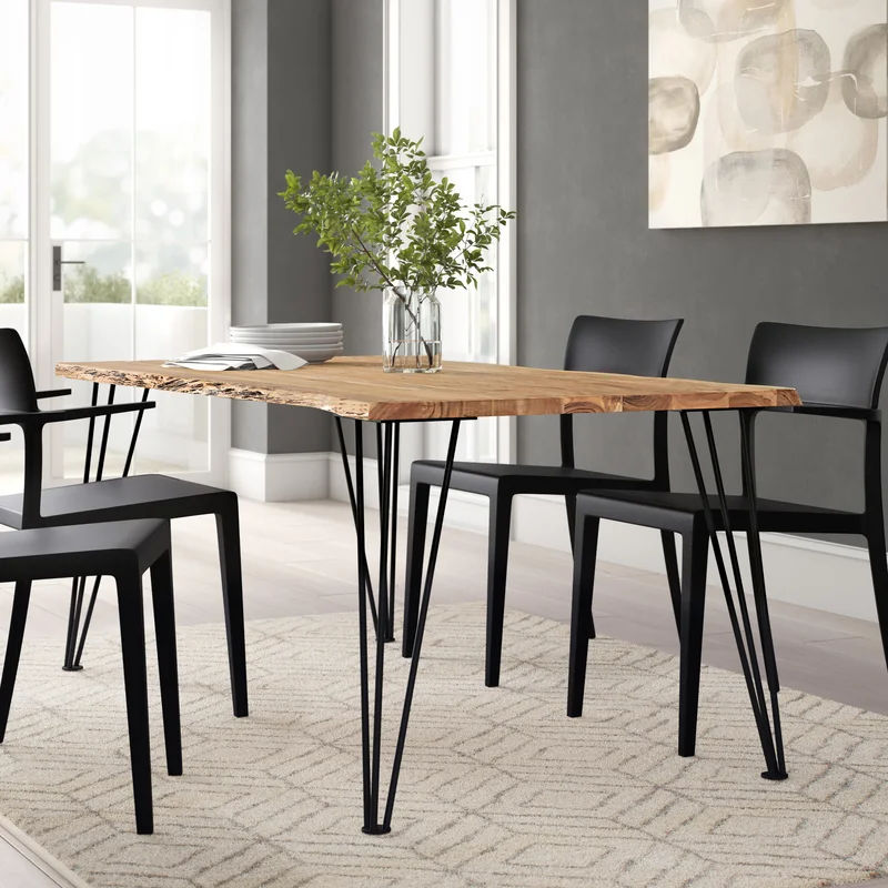 Donny Solid Wood Dining Table thumbnail 4