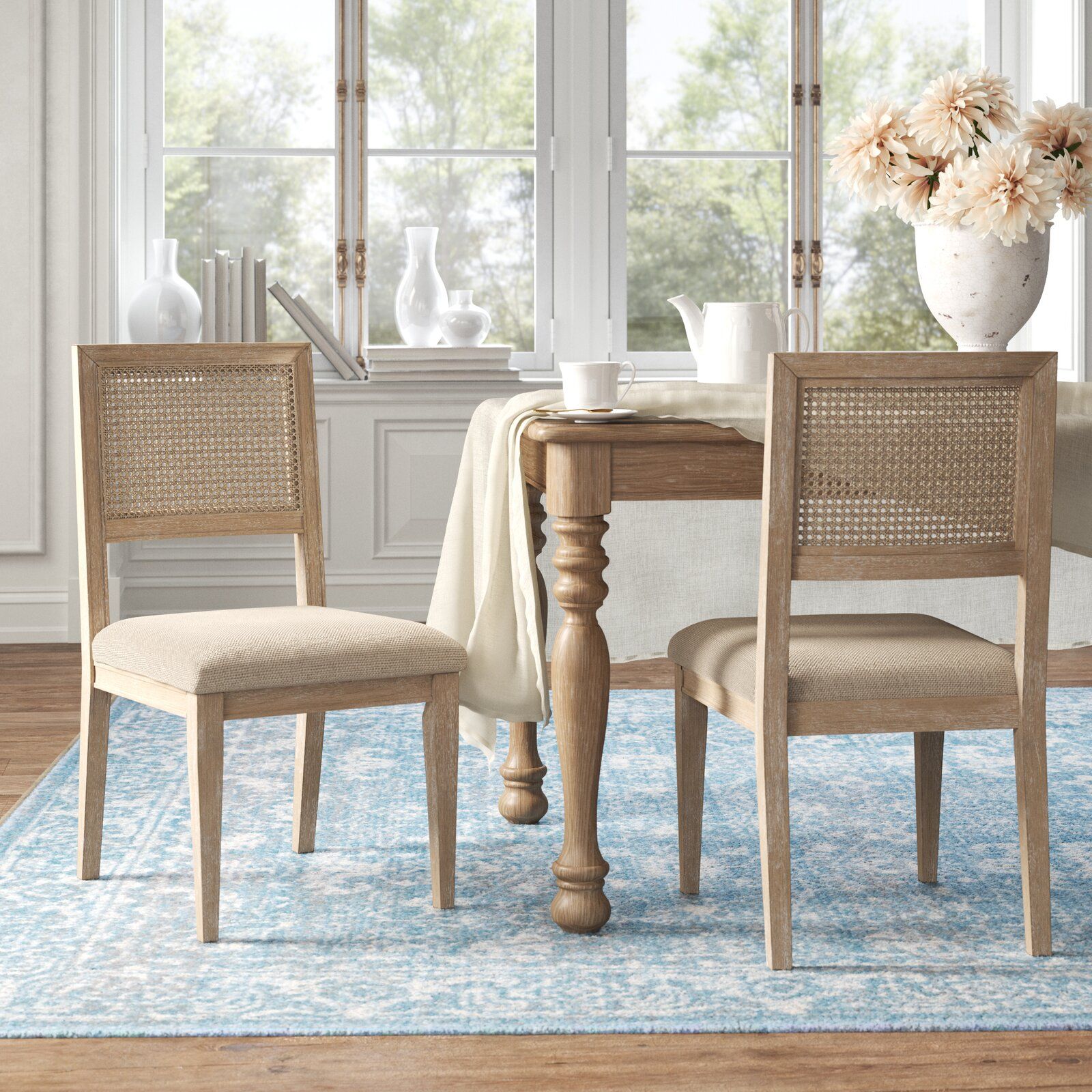 Deleon Side Chair in Light Brown - Set of 2 thumbnail 8