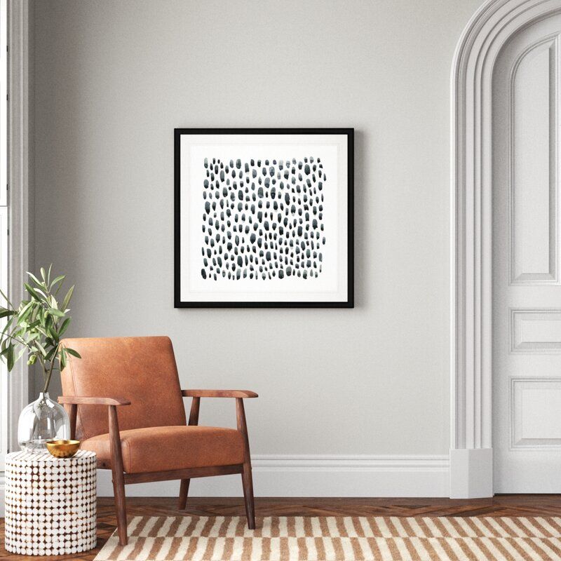 Blue Gray Tessera I Painting Print on Canvas With Frame-34.5"x34.5" thumbnail 2