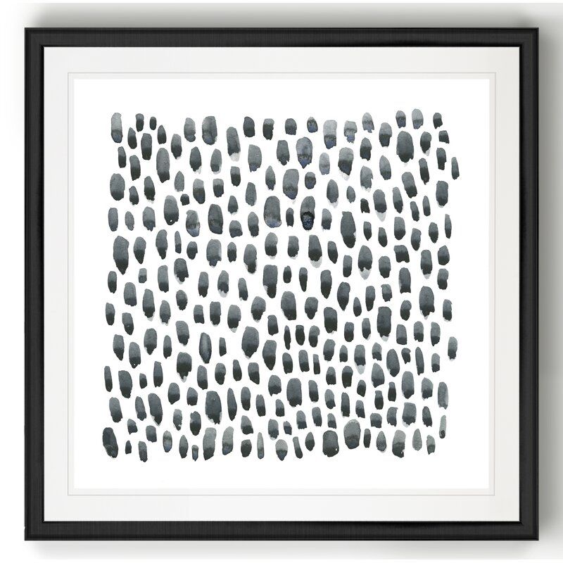 Blue Gray Tessera I Painting Print on Canvas With Frame-34.5"x34.5" thumbnail 3