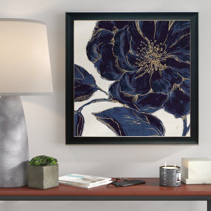 Indigo Garden Bloom II' Framed Graphic Art Print — view 1