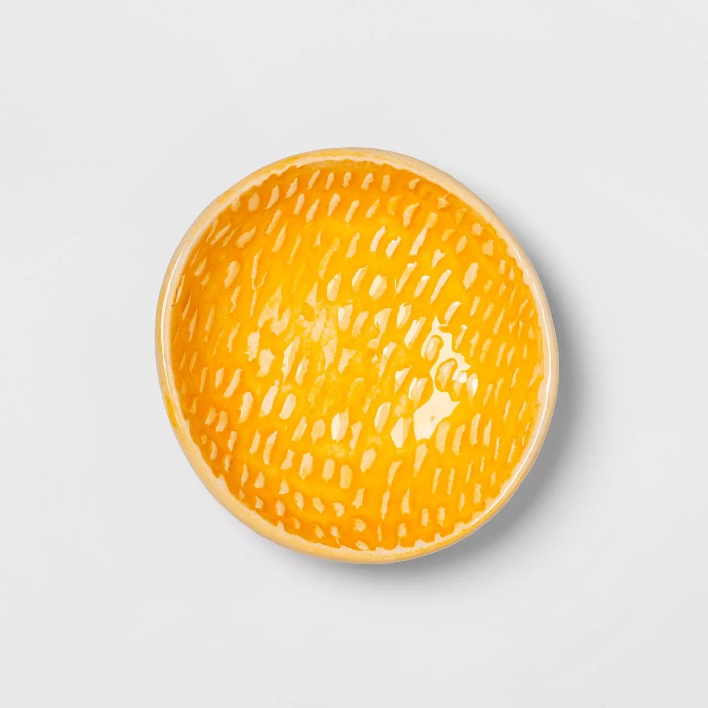 Ceramic Round Salt Dish Yellow — view 1
