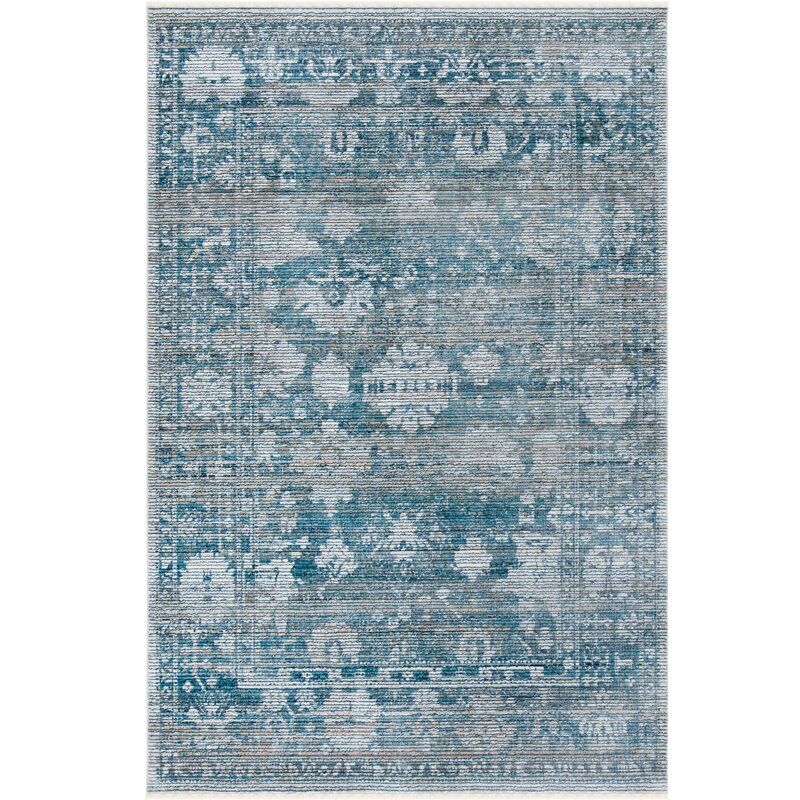 Rumsey Oriental Blue Ivory Area Rug-9'x12' thumbnail 2