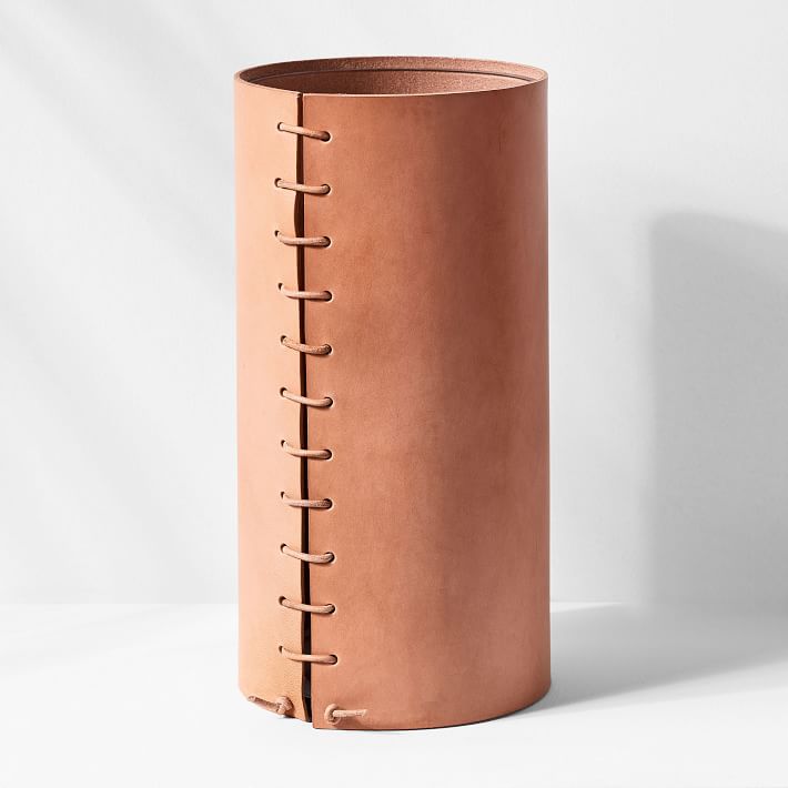 Made Solid Leather Wrapped Vase — view 1