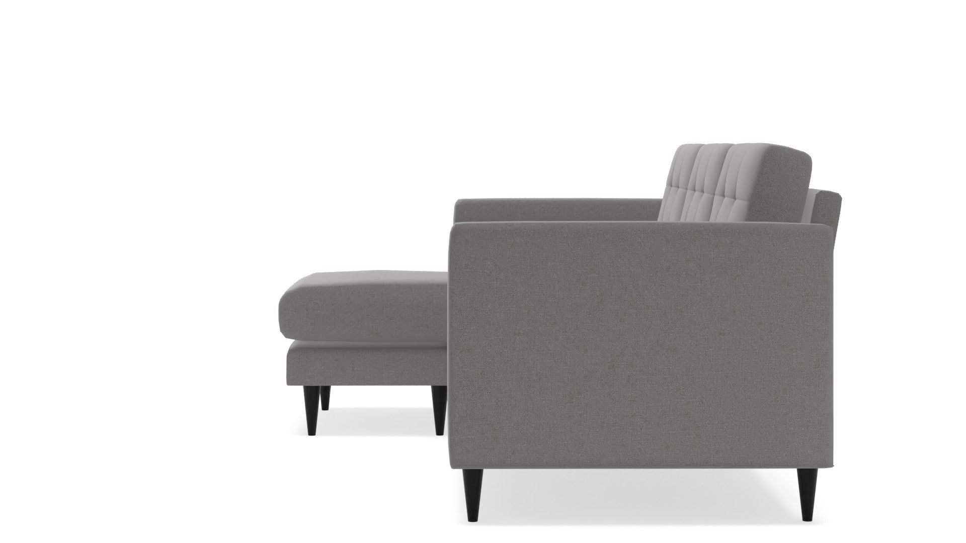 Drake MidCentury Flip SectionalPoly Twill PlatinumChocolate thumbnail 4