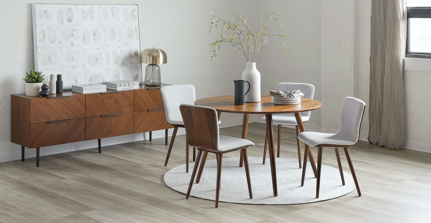 Seno Walnut 47" Round Dining Table thumbnail 2