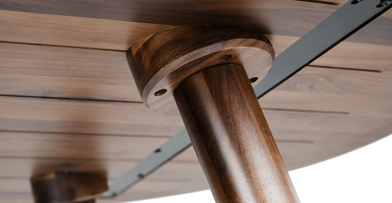 Seno Walnut 47" Round Dining Table thumbnail 5