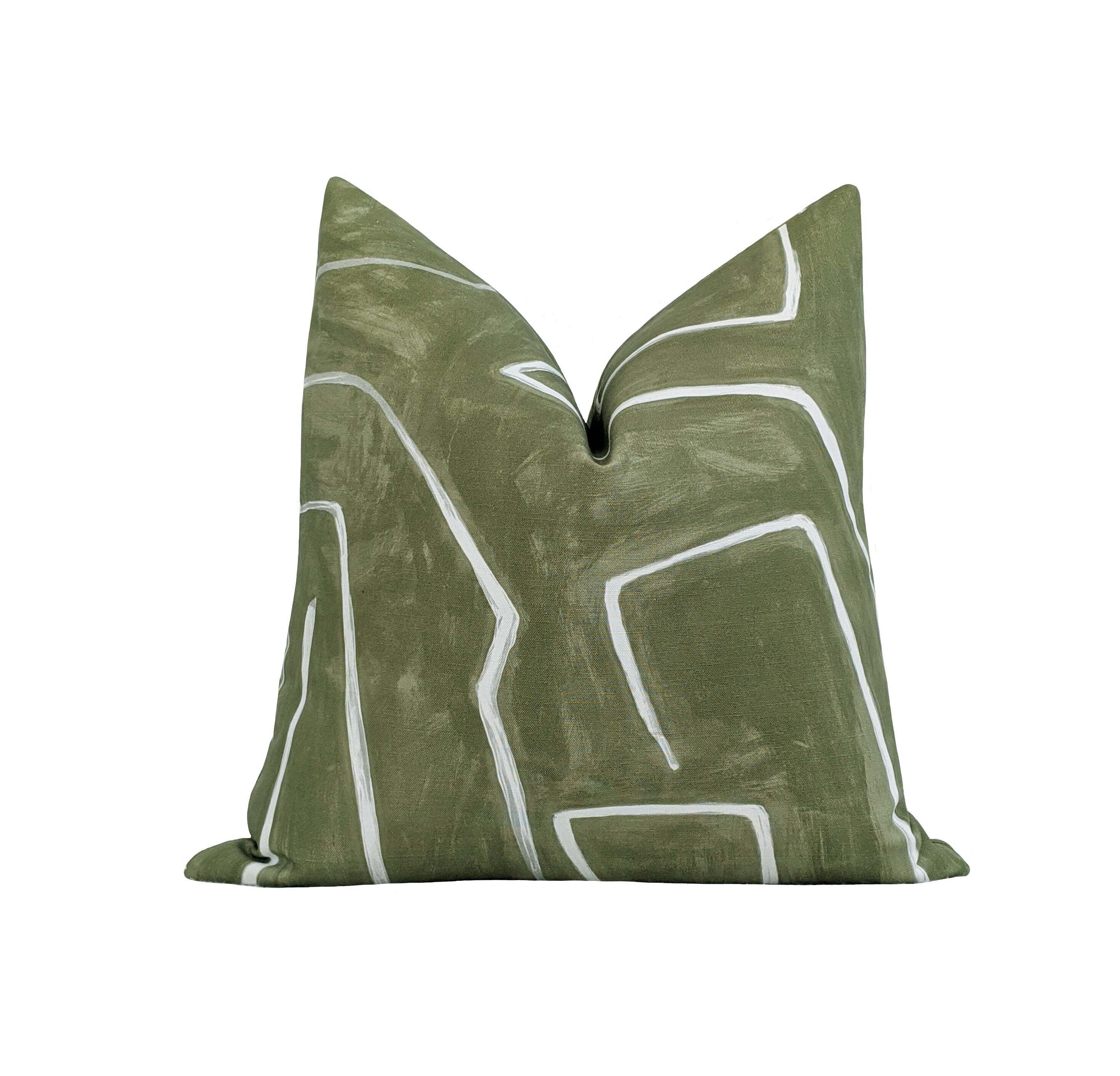 Graffito Fern Green Pillow Cover — view 1