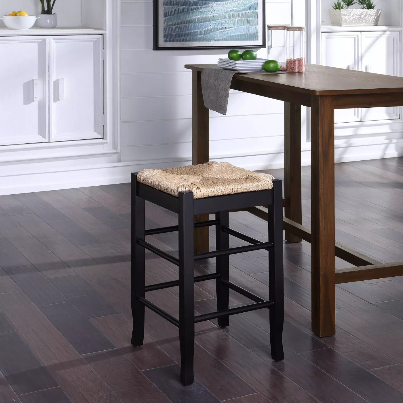 Rush Seat Hardwood Black thumbnail 6