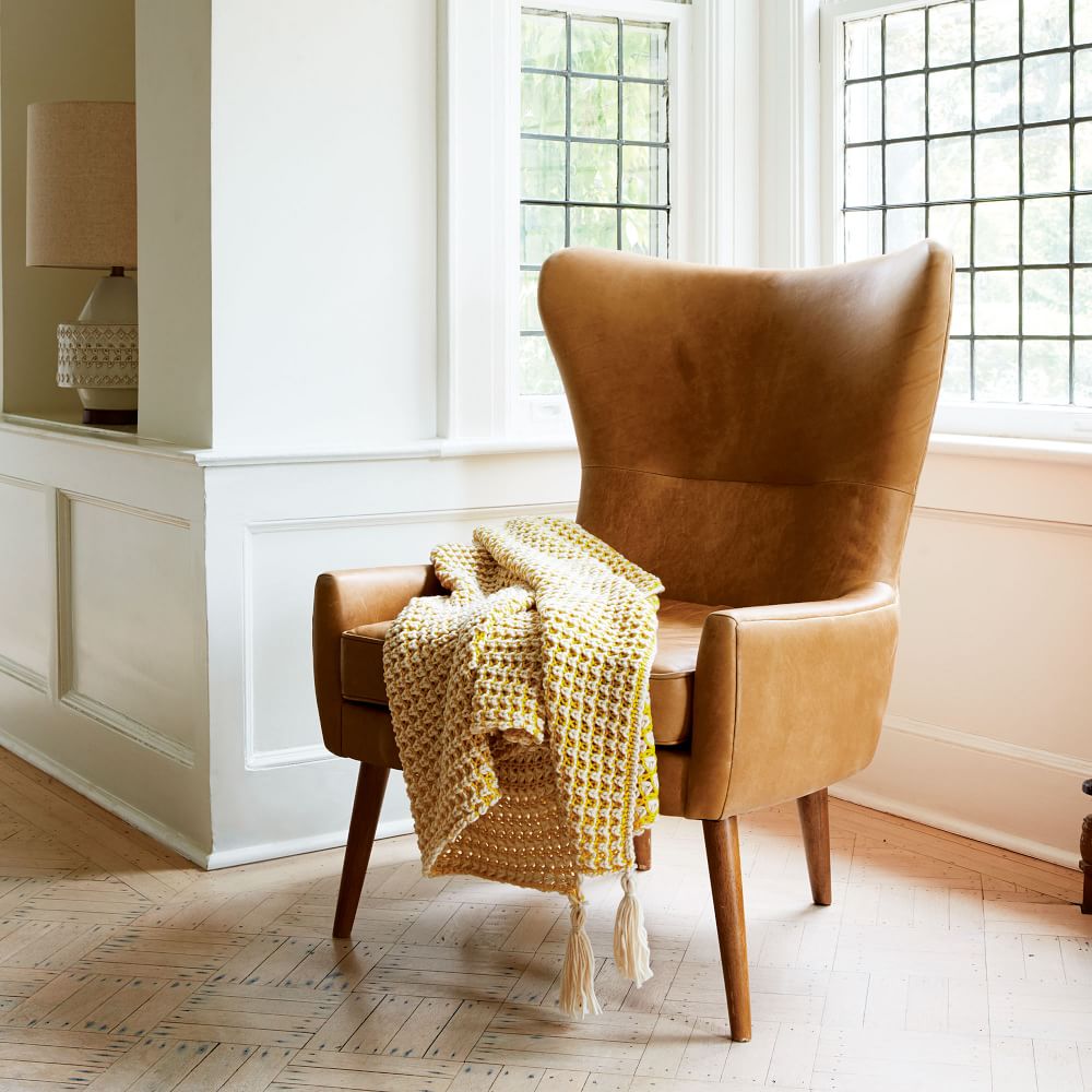 Erik Leather Wing Chair thumbnail 6