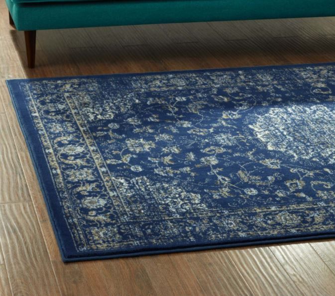 Alij Distressed Blue Area Rug - 5'x8' thumbnail 3