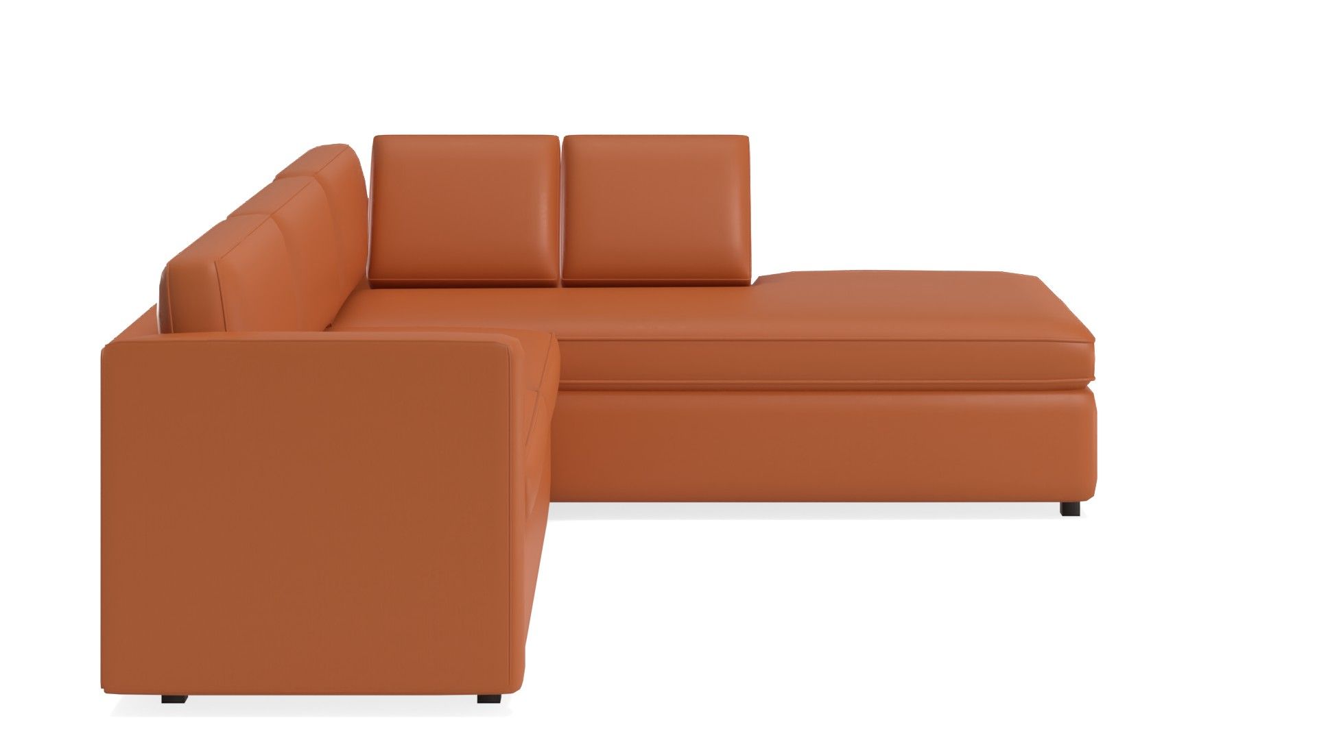 Harris Leather 2-Piece Terminal Chaise Sectional thumbnail 2