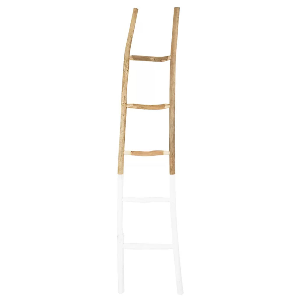 Painted Wood Blanket Ladder — view 1