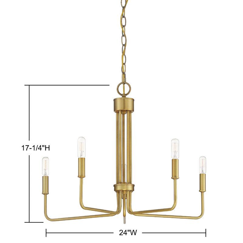 Dalessio 5 Light Candle Chandelier thumbnail 2