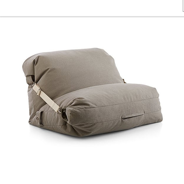 Adjustable Grey Bean Bag Chair thumbnail 3