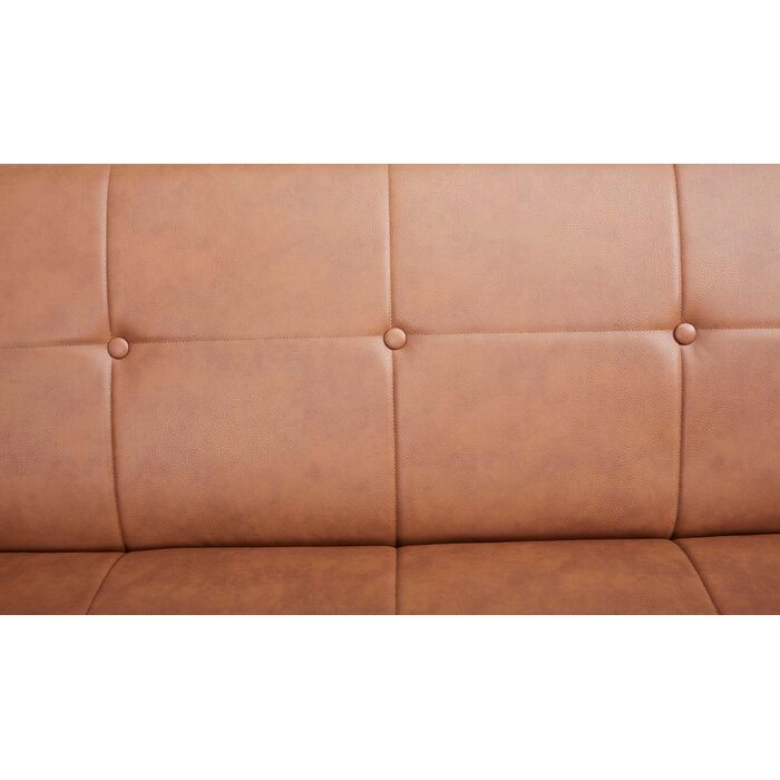 Graham 85.43 Wide Faux Leather Square Arm Reclining Sleeper thumbnail 6