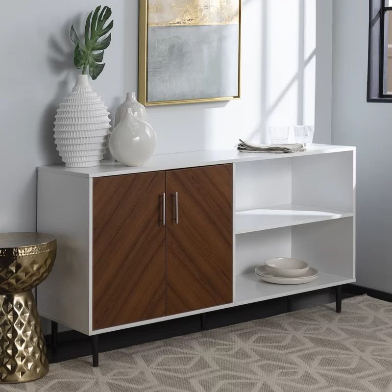 Acorn/White Keiko TV Stand thumbnail 2