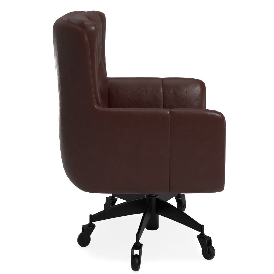 Wells Leather Swivel Desk Chair thumbnail 2
