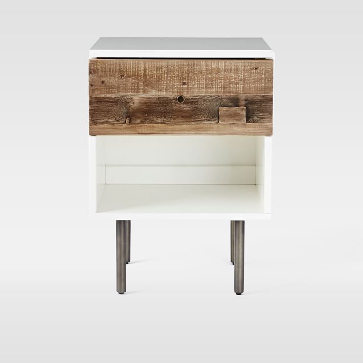 Reclaimed Wood Lacquer Nightstand — view 1