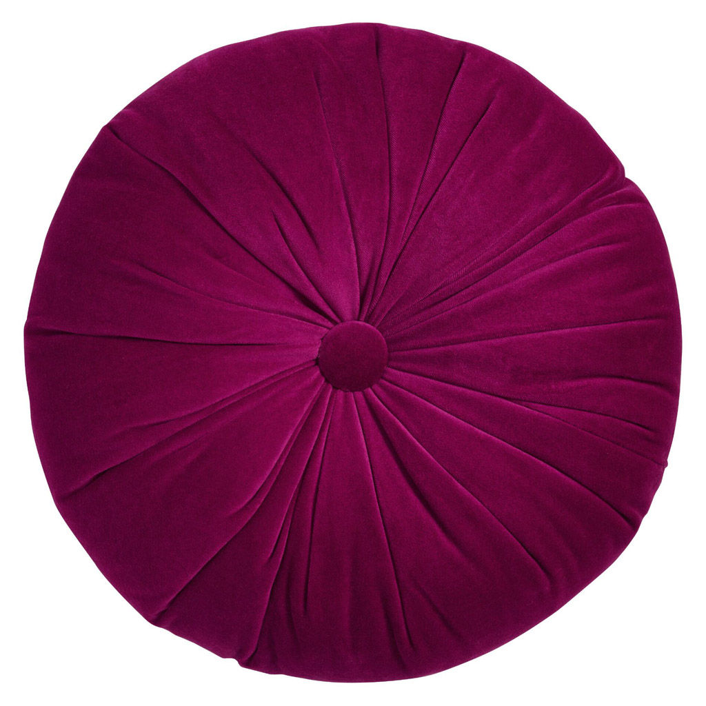 Round Tufted Velvet Throw Pillow — view 1