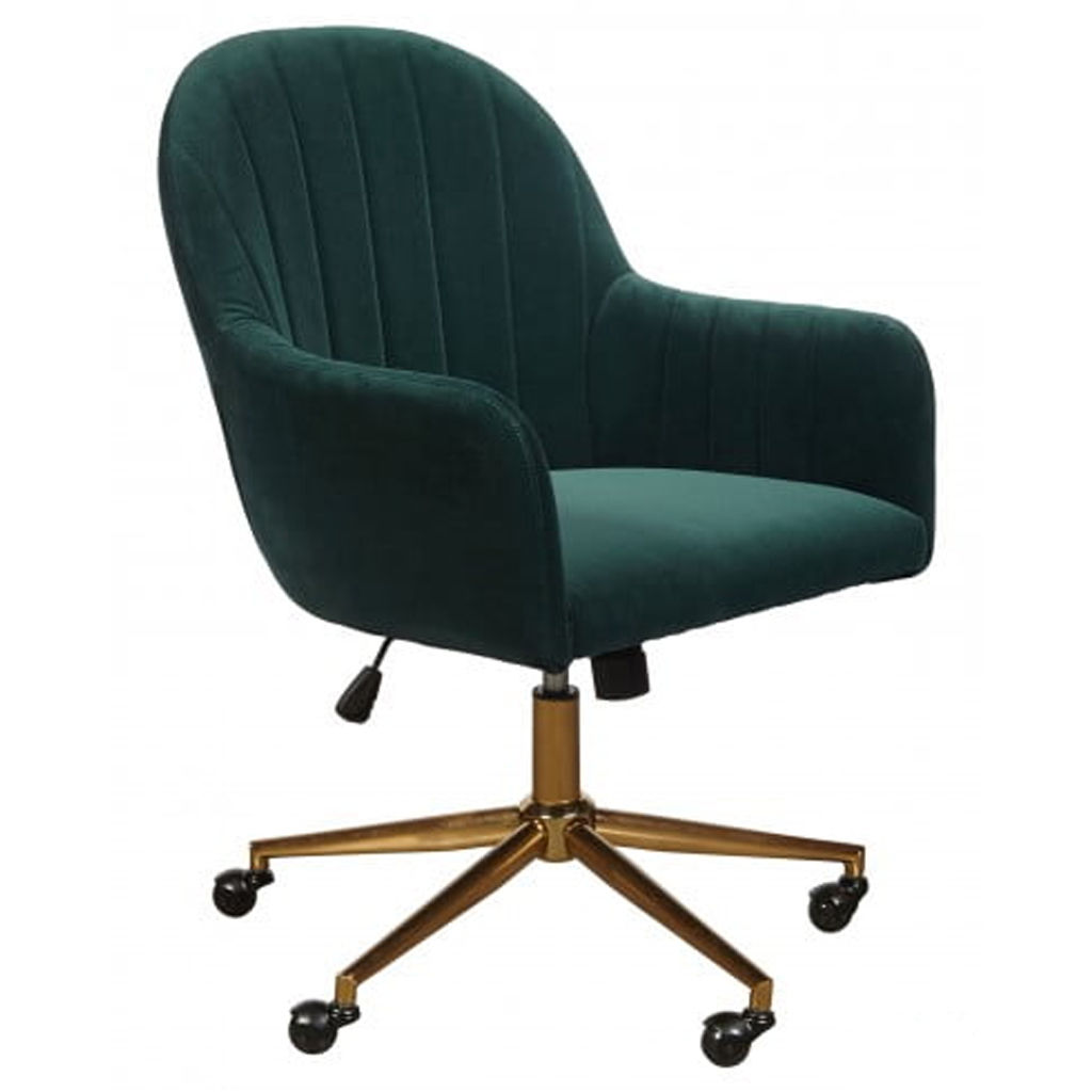 Emerald Channeled Back Office Chair — view 1