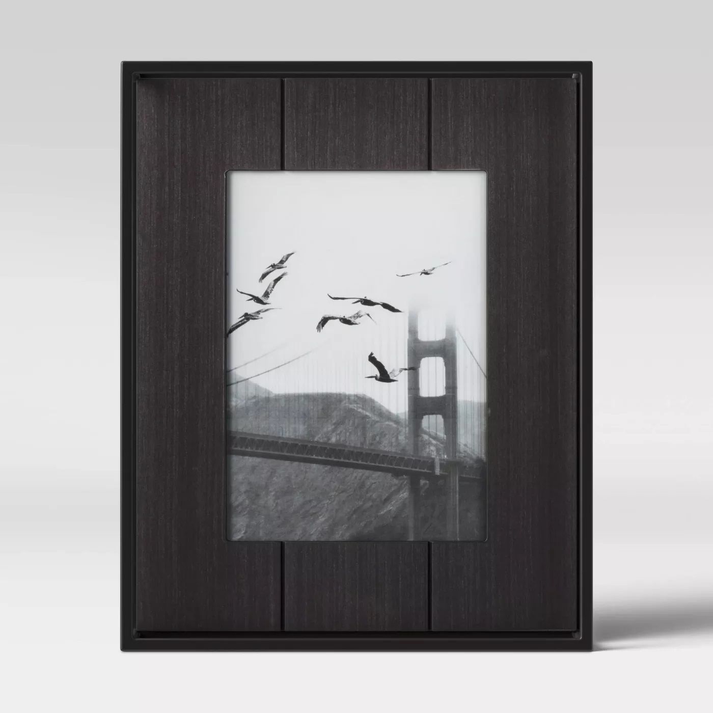 5" x 7" Charred Wood with Metal Frame Black - Project 62 — view 1