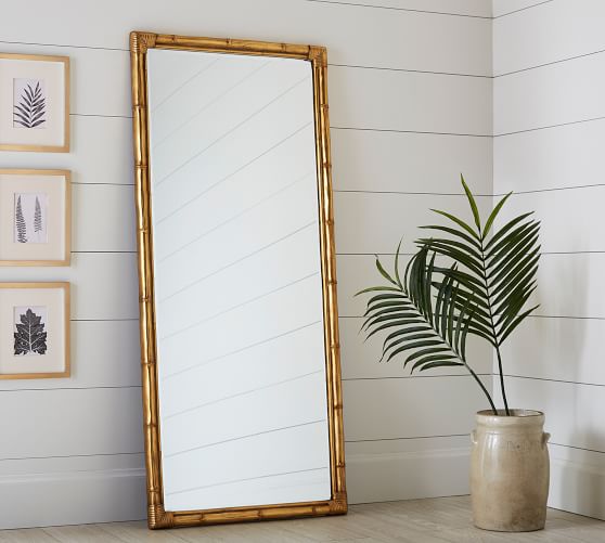 Bamboo Floor Mirror — view 1