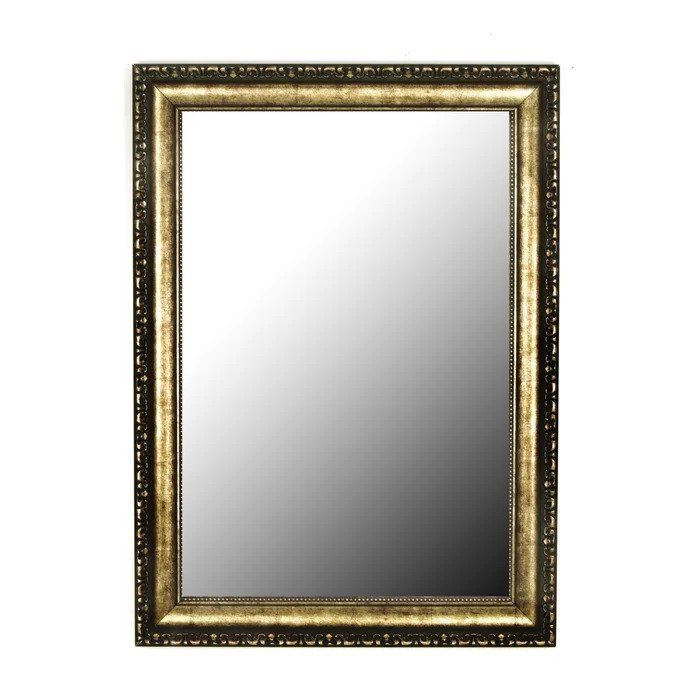 Brodsky Beaded Silver Gold Traditional Accent Mirror — view 1