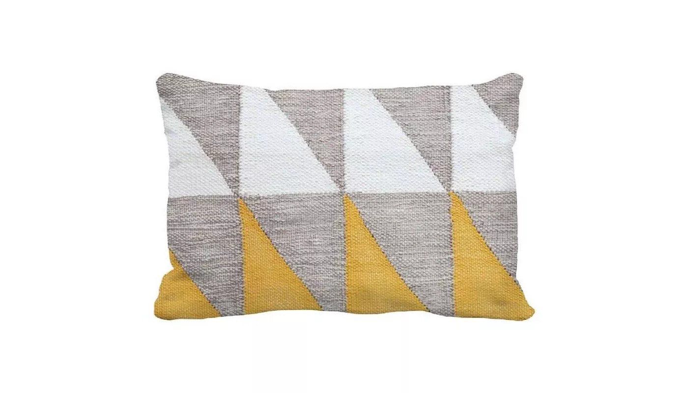 Color Blocked Geometric Lumbar Pillow No Insert-20"x12" — view 1