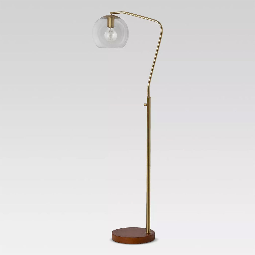Madrot Glass Globe Floor Lamp — view 1