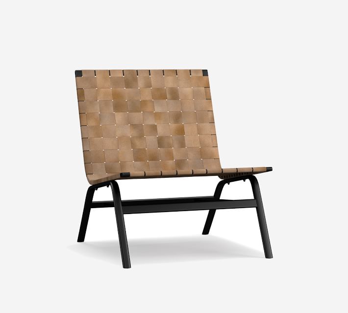 Shay Woven Leather Accent Chair thumbnail 4
