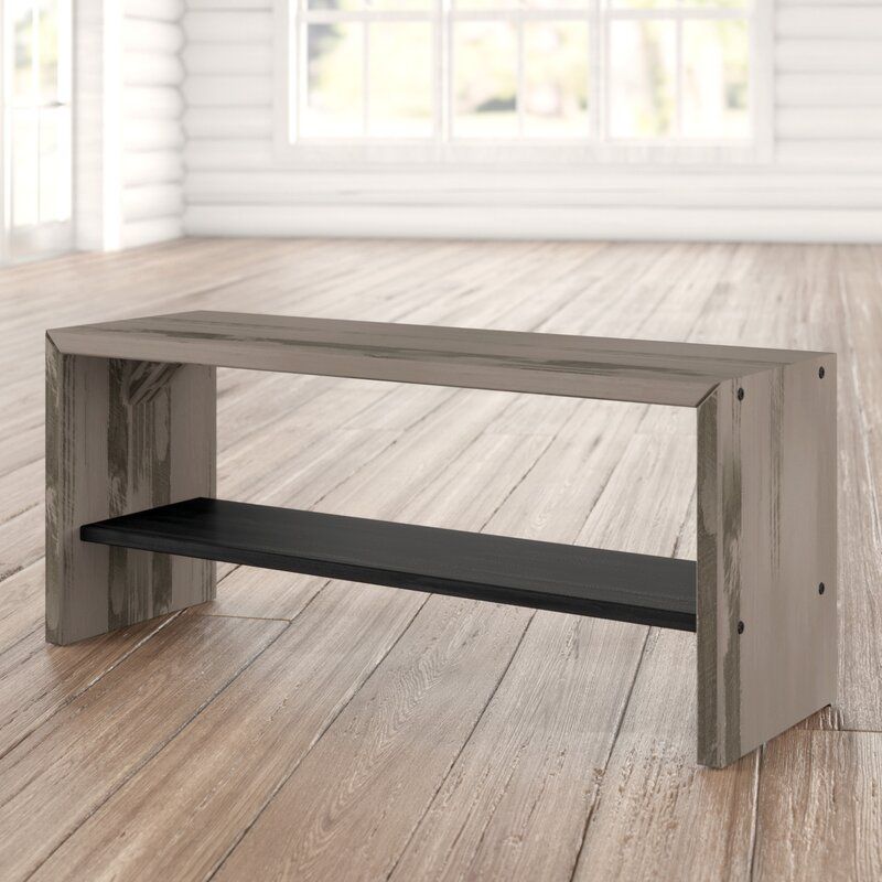 Arocho Solid Wood Shelves Storage Bench thumbnail 5
