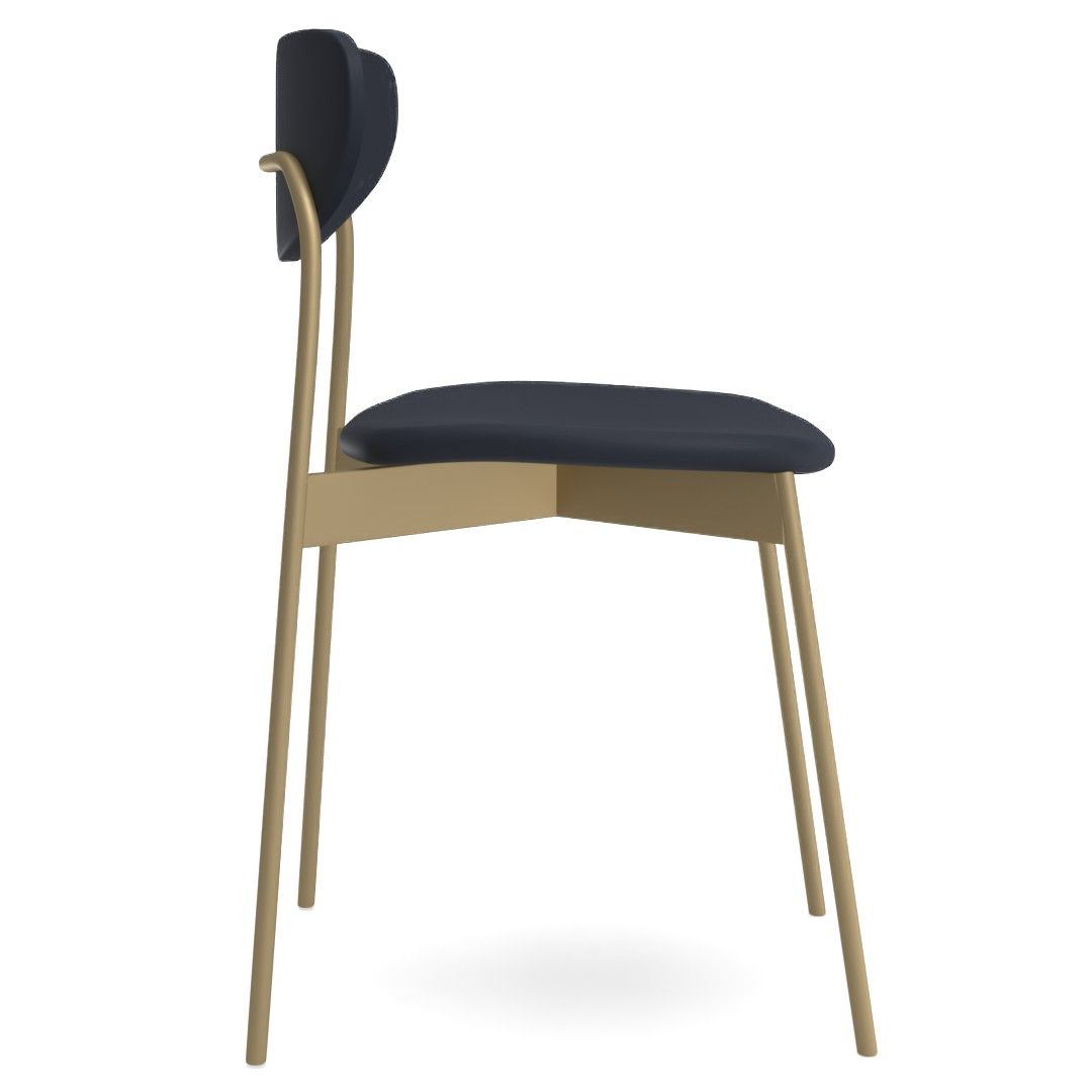 Mid-Century Modern Petal Upholstered Dining Chair - Leather thumbnail 2