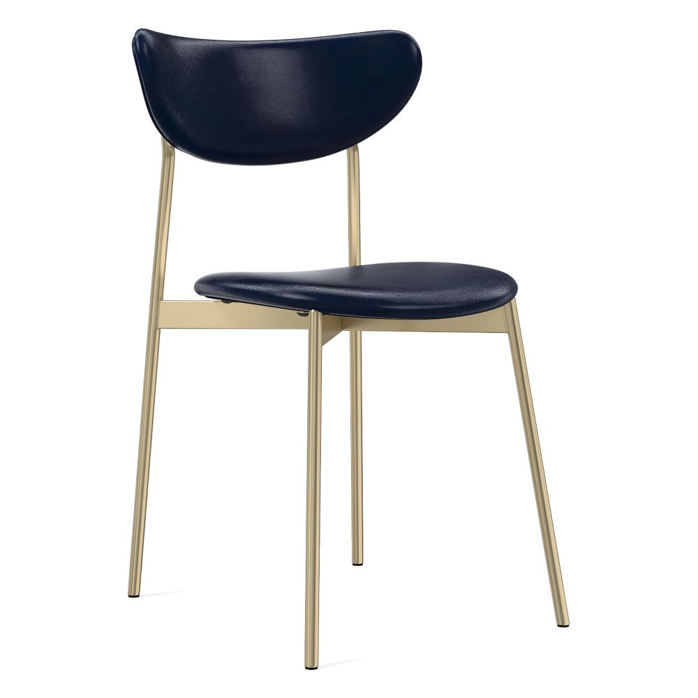 Mid-Century Modern Petal Upholstered Dining Chair - Leather thumbnail 3
