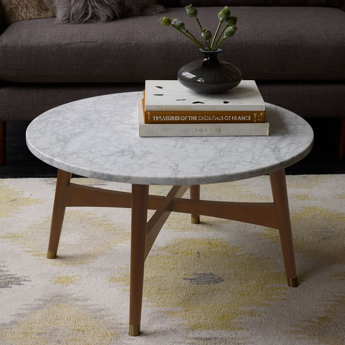 Reeve Mid Century Coffee Table Marble thumbnail 3