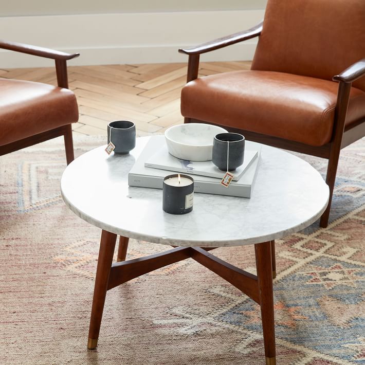 Reeve Mid Century Coffee Table Marble thumbnail 4