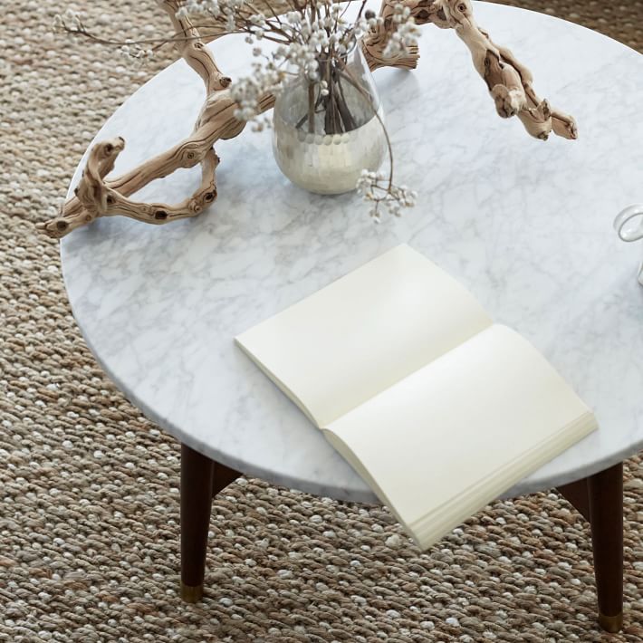 Reeve Mid Century Coffee Table Marble thumbnail 5
