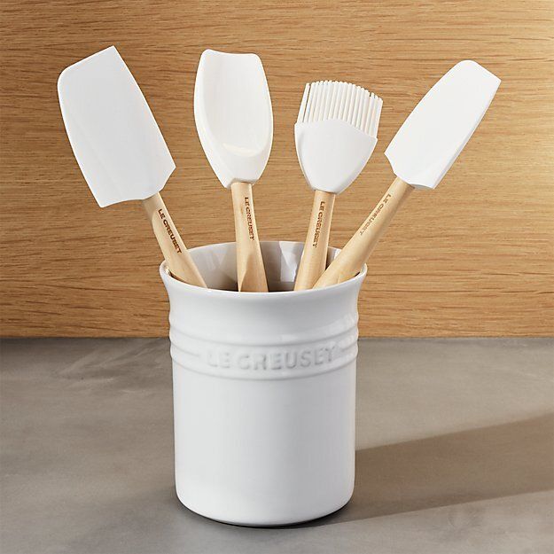 Le Creuset White 5 Piece Utensil Crock SetSpecial — view 1
