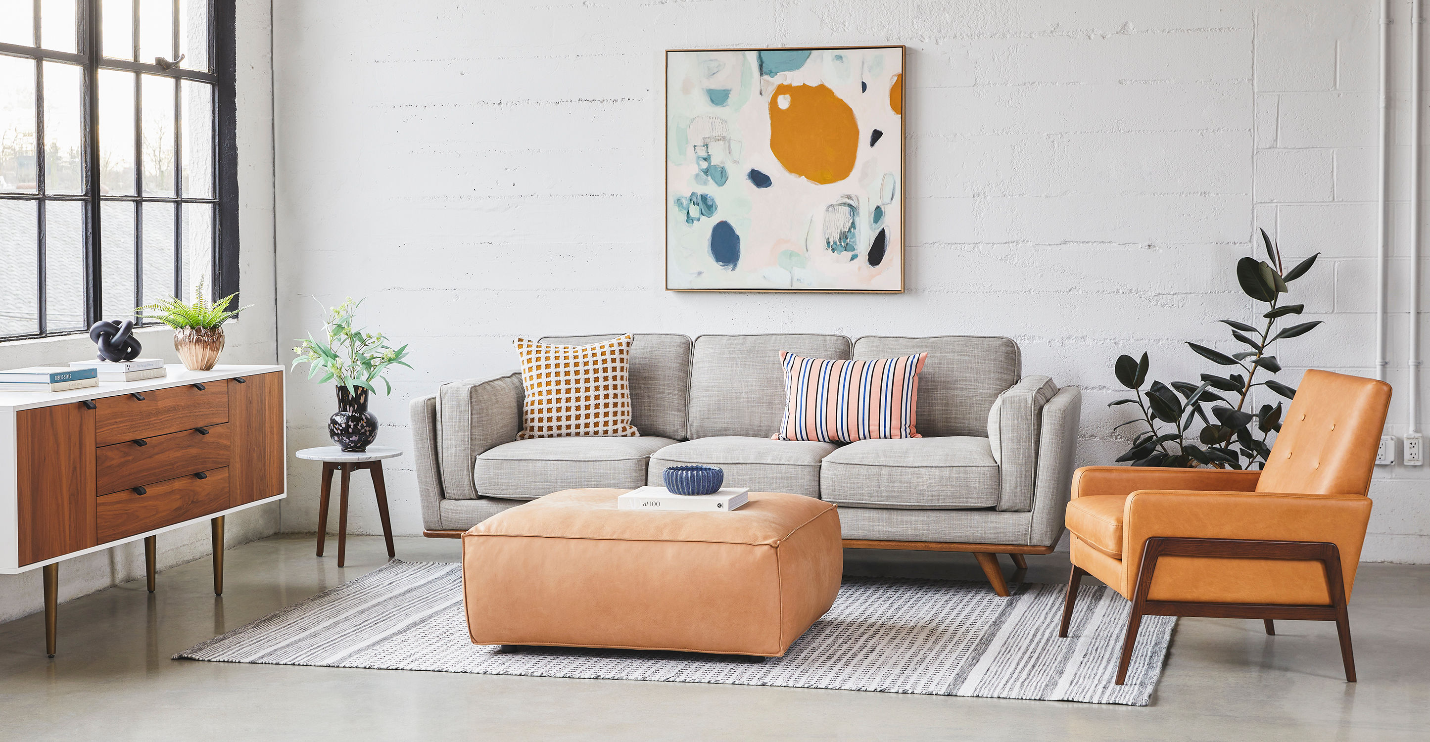 Timber Rain Cloud Gray Sofa thumbnail 2