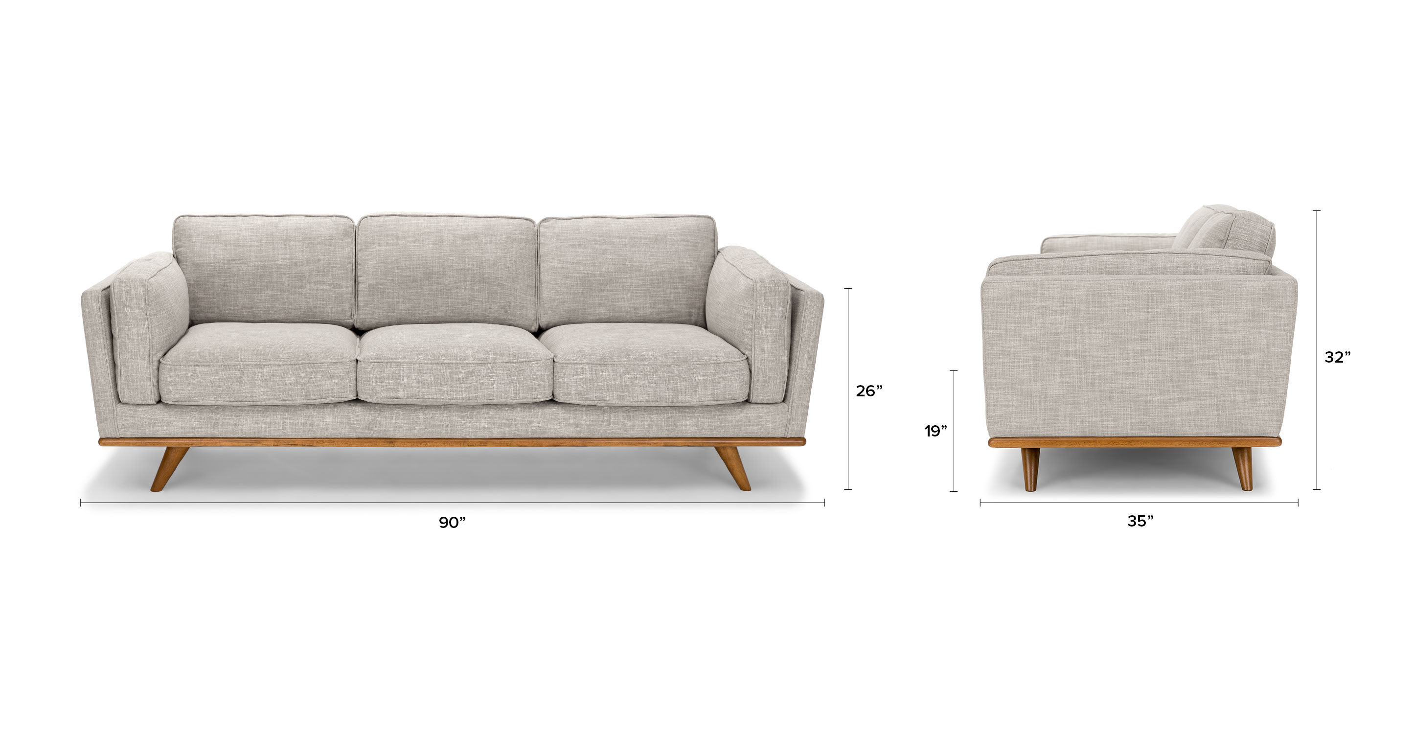 Timber Rain Cloud Gray Sofa thumbnail 8