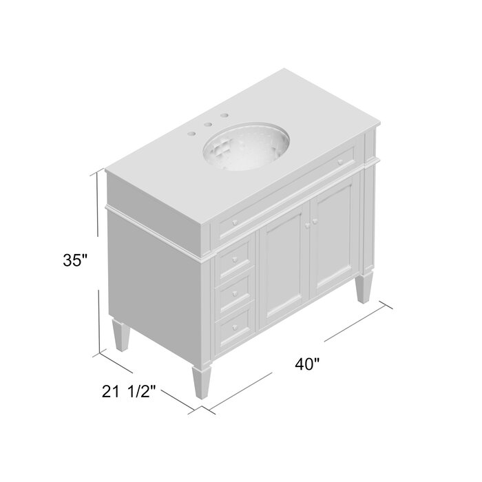 Antionette Single Bathroom Vanity Set thumbnail 3