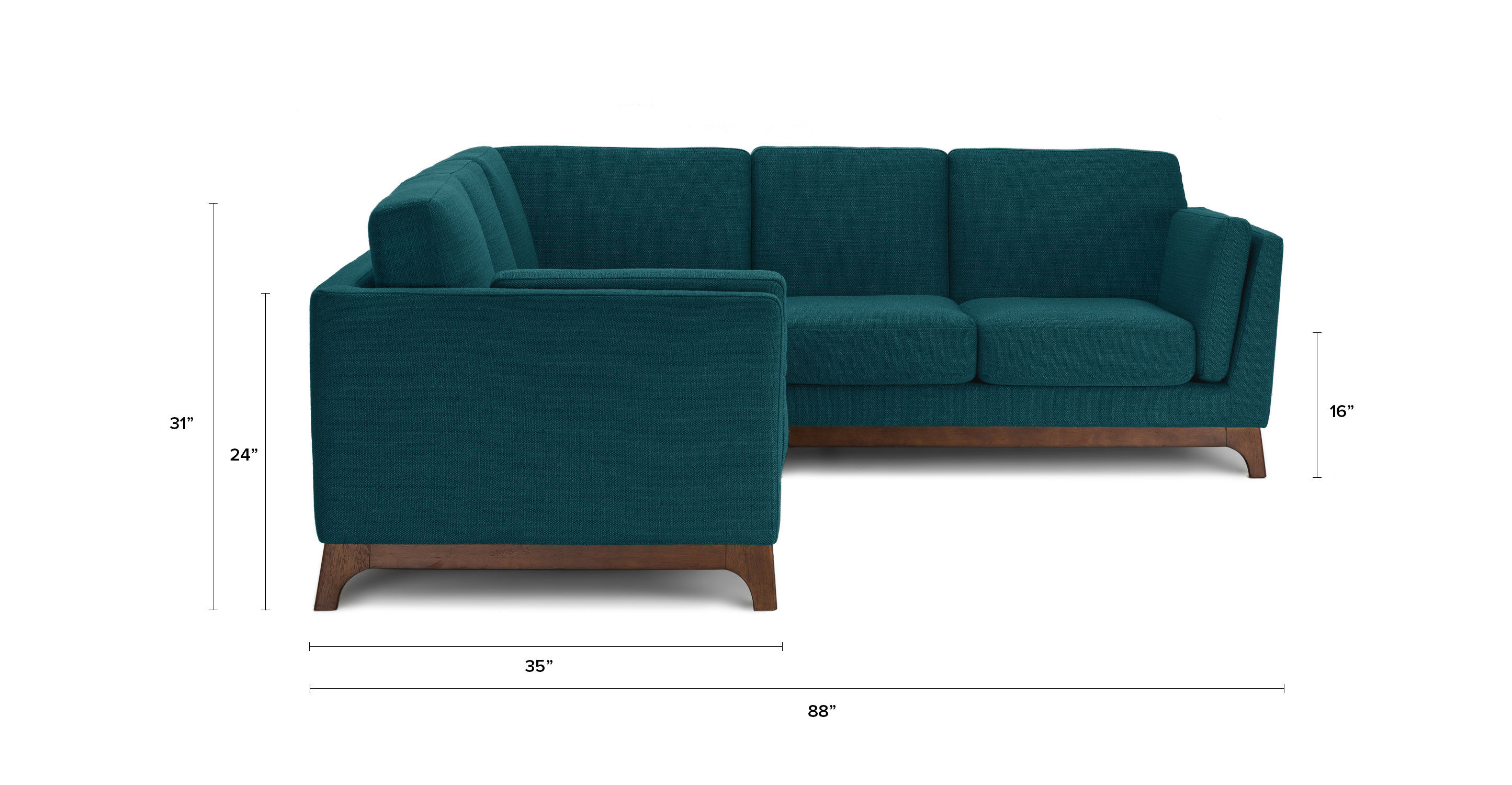 Ceni Lagoon Blue Corner Sectional thumbnail 6