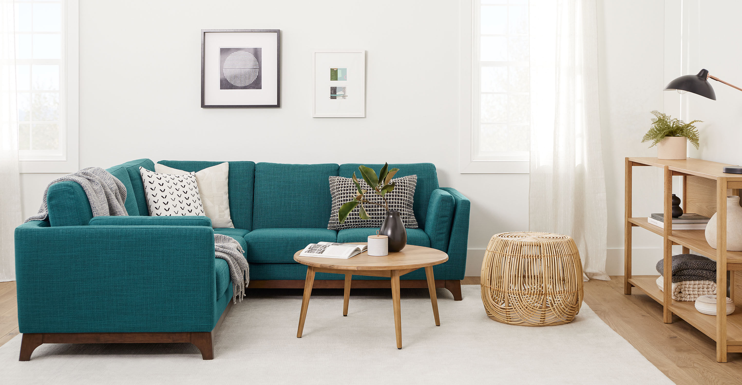 Ceni Lagoon Blue Corner Sectional thumbnail 7
