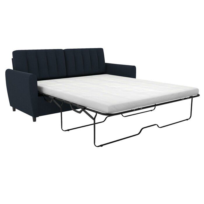 Brittany 74.5'' Linen Square Arm Sofa Bed thumbnail 2