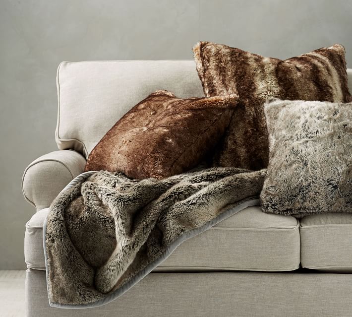 Faux Fur Ombre Pillow Covers thumbnail 4