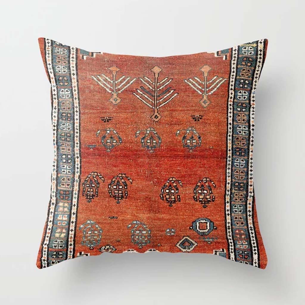 Bakhshaish Azerbaijan Northwest Persian Carpet Print Throw Pillow With Insert-15"x15" thumbnail 2