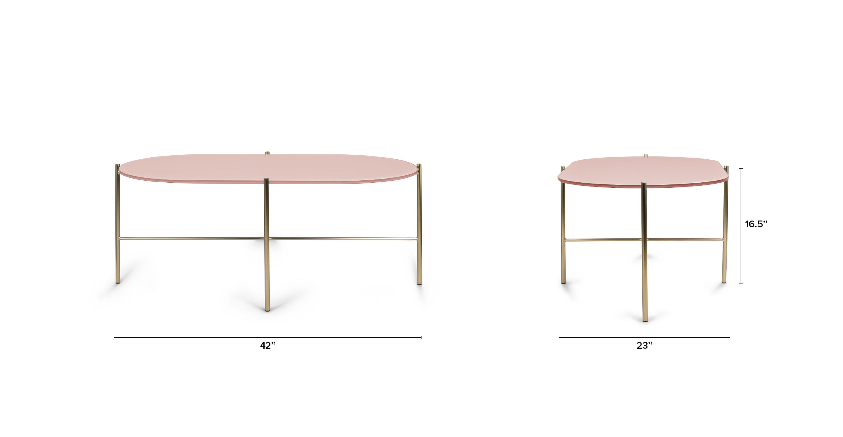 Silicus Pink Oblong Coffee Table thumbnail 7